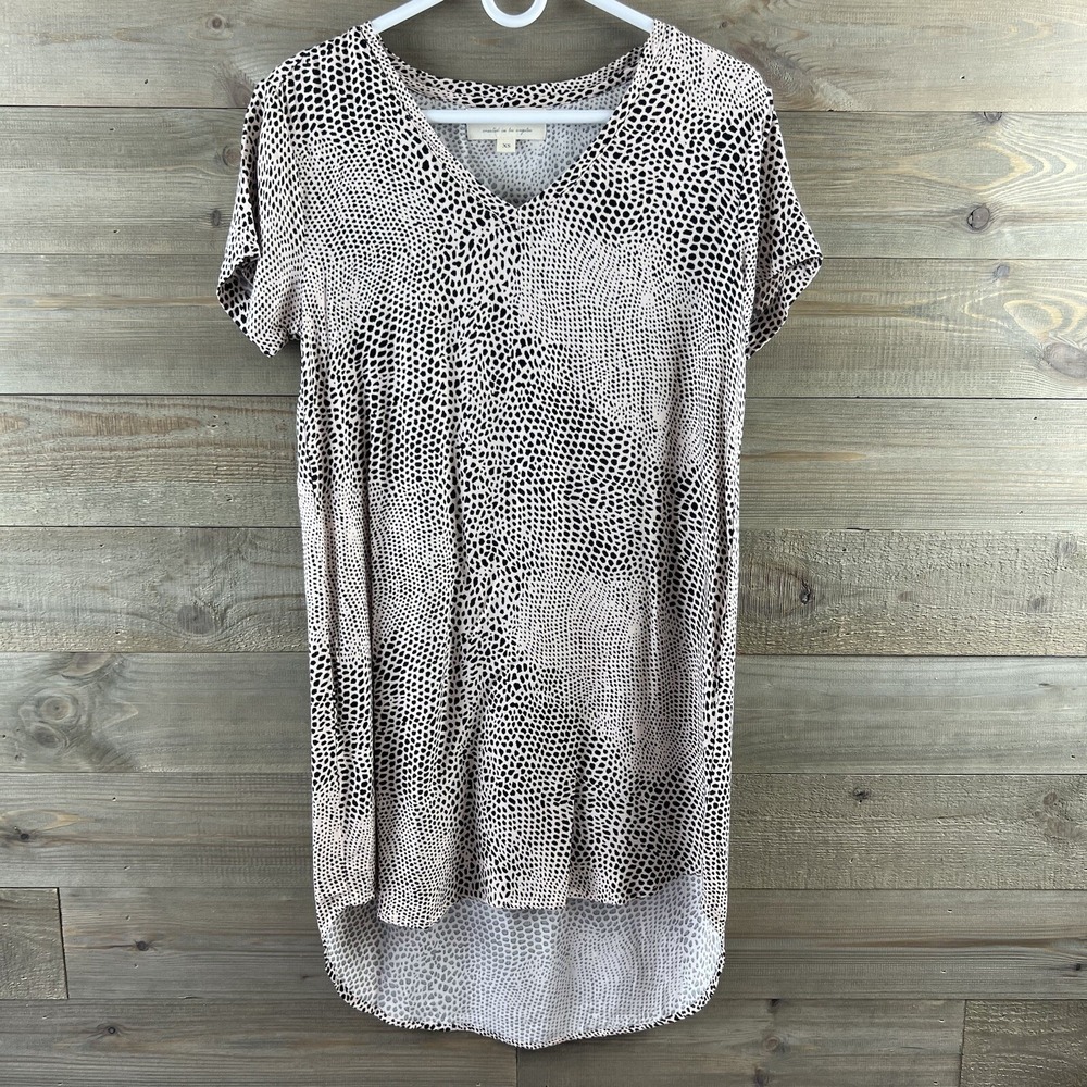 Anthropologie Cloth & Stone Womens Shirt Dress Tunic‎ VNeck Pebbled Size XS